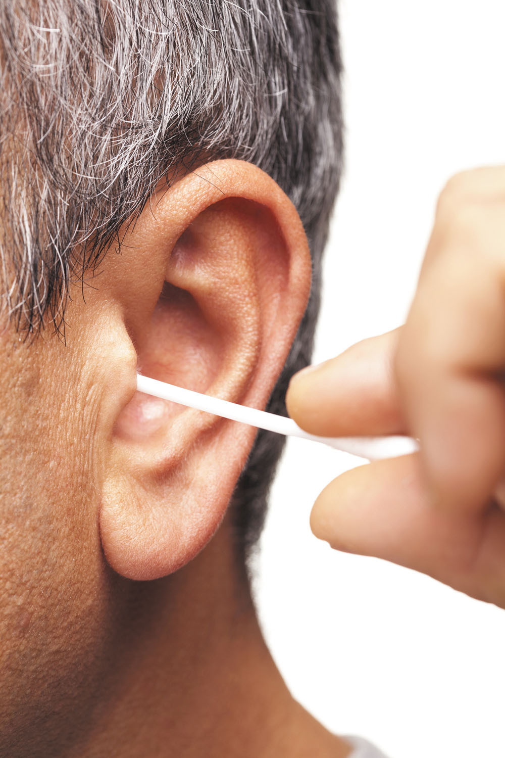 using showerhead to remove ear wax