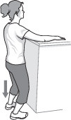 illustration of armpit stretch exercise